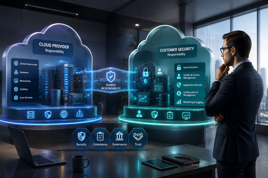 Cloud shared responsibility between the provider and customer.