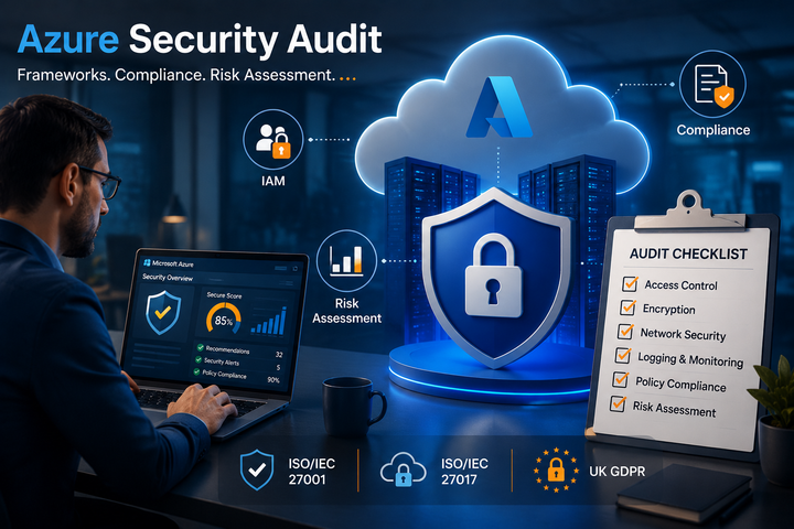 Azure security audit for compliance and risk assessment.