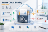Secure vault sharing business plan with approved internal and partner access, blocking public links