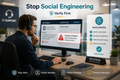 IT support agent reviewing suspicious urgent password reset request flagged for verification