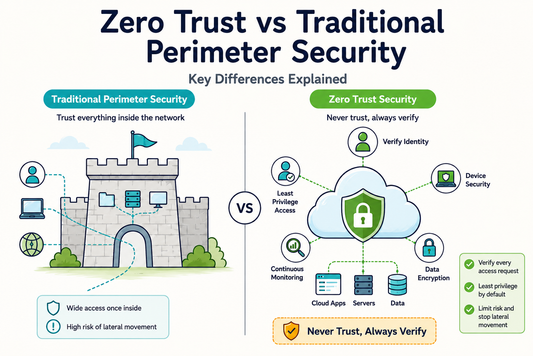 Zero trust vs traditional perimeter security comparison